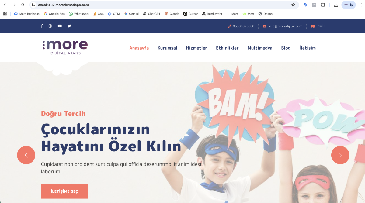 Anaokulu v2 - Modern ve Dinamik Eğitim Kurumu Yazılımı